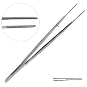 Forceps à tissus Gerald 18 cm, droits, dentelés, en acier inoxydable, instrument chirurgical de précision pour la manipulation délicate des tissus - Product Image 2