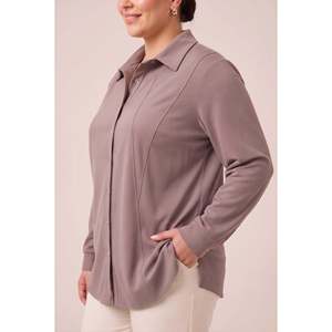 Camiseta de Lyocel y Modal, Talla Grande, Color Visón - Product Image 2