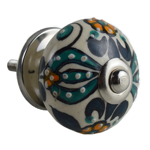 Herrajes de alta calidad, accesorios para muebles, tirador de cajón, perillas redondas de armario de cocina de Metal para decoración del hogar, perilla de cerámica - Product Image 6