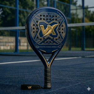 Raqueta de Pádel Ligera y Portátil con Forma de Diamante, de Carbono Negro 18K, Duradera, Impermeable, de EVA, para Tenis Recreativo, Personalizable - Product Image 4