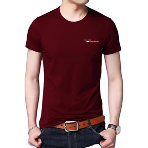 Nuevas camisetas de marca de verano, Camiseta de cuello redondo para hombre, 95% de algodón 5%, Spandex, liso, a granel, manga corta, ropa informal de moda para hombre - Product Image 4