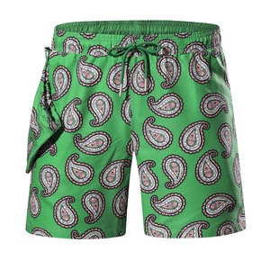 กางเกงขาสั้นชายหาดอินเทรนด์สำหรับผู้ชายในฤดูร้อนกางเกงขาสั้นผ้าฝ้าย100% แห้งเร็วและน้ำหนักเบาเอวปานกลางดีไซน์สีพื้นพิมพ์ลายสไตล์ลำลอง - Product Image 5