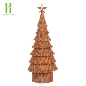 Hot Trend Rattan Christmas Tree Decor Navidad Hecho a mano Tree Decor OEM Embalaje personalizado Hecho en Vietnam Fabricante - Product Image 1