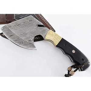 Hachas de acero de Damasco hechas a mano, hachas Vikingas tipo Tomahawk para construcción, mini hacha para acampar y supervivencia, mini hacha de acero de Damasco. - Product Image 4