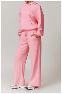 Survêtement avec logo personnalisé pour femmes Chandail d'entraînement de haute qualité Vêtements de yoga Ensemble de fitness à manches longues Ensemble 2 pièces - Product Image 2