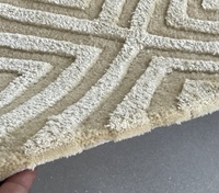 Tapis indien de grande taille de style moderne, tufté à la main, en laine de viscose à poils coupés, antidérapant, motif abstrait, tendance, tapis de prière pour intérieurs.