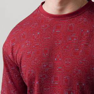 Camiseta Personalizada para Hombre con Estampado Sublimado Completo, Mezcla de Algodón, Cuello Redondo, Estilo Urbano Informal, Fabricante Mayorista, Proveedor OEM ODM - Product Image 3