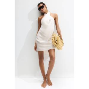 Nouvelle Arrivée Robe de Plage Bohème Col Halter Taille Haute Cache-maillot avec Liens au Dos Taille XL Respirante Motif Designer - Product Image 1