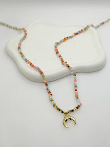 Moonriver Women's Chic Summer 18k Gold Moon Design Warm Colored Stainless Steel Strand Type <b>Fashion</b> <b>Chokers</b> <b>Necklaces</b> Essential - Product Image 3