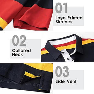 Cómodos polos casuales de negocios de secado rápido | Camisetas de manga corta con solapa de moda para hombres - Product Image 3
