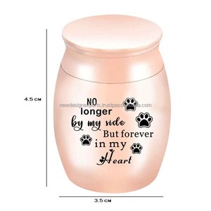 Urna funeraria para mascotas, casquete de cenizas con letras inglesas de Metal para miembros de la familia, regalo - Product Image 6