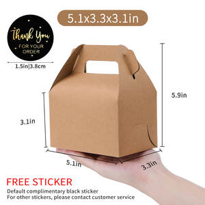 Kraft Pastelería Postre Gable Caja de regalo Cartón DE BODA Logotipo personalizable Caja de embalaje Mayoristas de fábrica Bajo Moq - Product Image 5