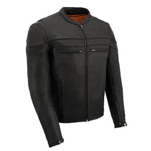 OEM al por mayor diseños de moda Unisex chaqueta de motorista clásico motocicleta chaqueta Slim Fit chaquetas de cuero - Product Image 2
