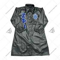 Benutzer definierte Zeta Phi Beta Sorority Kleidung Besticktes Kunstleder Langes Maxi-Shirt Kleid Griechische Utensilien