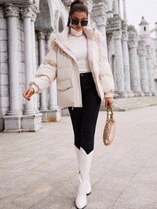 เสื้อโค้ทขนเป็ดสำหรับผู้หญิงเสื้อแจ็คเก็ตขนเป็ดหนาอบอุ่นฤดูหนาว - Product Image 4