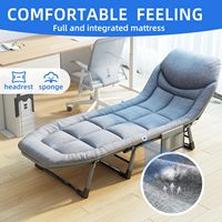 Lit de camping pliable en tube carré, robuste, en métal, avec matelas, pour dormir en extérieur, pour adultes, prix d'usine OEM