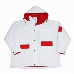 High Performance Rugby Warm Up Jacket Orange All Weather Outdoor Training Shell Windproof Team Coaches Wear - Product Image 5