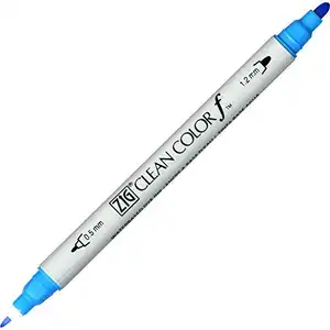 [·库雷图] 库雷图Zig双尖记号笔清洁颜色F，钴蓝 (TCS-6000T-031) (5支) 钢笔墨笔漫画笔