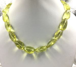 ลูกปัดเลมอนควอตซ์ธรรมชาติทรงเหลี่ยมสำหรับทำเครื่องประดับอัญมณี สร้อยคอ - Product Image 1