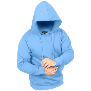 Sudadera con Capucha Casual de Manga Larga para Hombre, Nueva Moda de Invierno, Color Sólido, Forro Polar, 100% Algodón, Transpirable, de Secado Rápido, Ecológica - Product Image 3