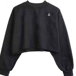 Últimos diseños de moda, sudaderas recortadas para mujer, logotipo personalizado, mangas completas de algodón, Top corto coreano, sudaderas deportivas para mujer - Product Image 1