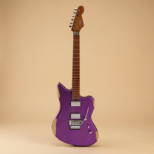 Guitare électrique SBS série VS200 à 6 cordes, corps en aulne en 3 parties, manche en érable flammé torréfié, 22 frettes, humbucker jumbo en nickel argenté - Product Image 1