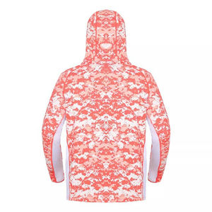 Logo personnalisé à manches longues en polyester à séchage rapide pour la pêche en plein air léger à capuche UPF50 vente en gros chemise de pêche sublimée - Product Image 3