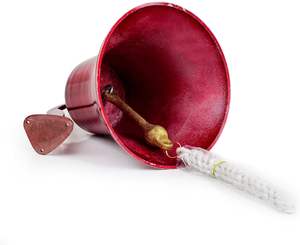 Campana Premium de Aluminio Fundido con Diseño Náutico de la Armada |   Regalos de Decoración para Cuarto de Bebé (6 Pulgadas Rojo) Decoración Marítima para el Hogar - Product Image 6