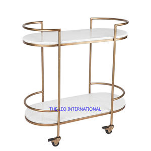 Carrito de Servicio Metálico Moderno de Lujo con Ruedas para Hotel, Cocina, Comedor, Sala de Estar y Restaurante - Product Image 6