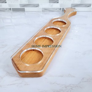 Wooden Made Decorative Glass Holder And <b>Rack</b> Unique Design With Acrylic Top Handmade Champagne Glass Display Holder Supplies - Product Image 1