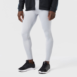 Leggings de compression à la mode pour hommes taille élastique vêtements de sport respirants en collants de piste en fibre de polyester pour le fitness - Product Image 2