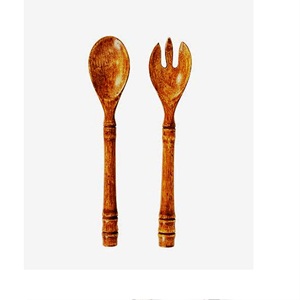 Meilleure vente manche en résine Salad Sarver Set de haute qualité en bois SALAD SERVER SET PRODUIT INDIEN FAIT MAIN TAUX D'USINE DISPONIBLE - Product Image 4