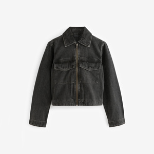 2025 nouveau Style basique à la mode à manches longues Denim vestes boutonné ajusté camionneur Shacket avec poches - Product Image 2