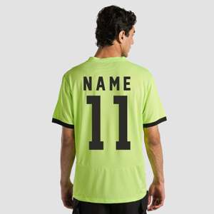 Camisetas de Fútbol Personalizadas Color Verde Neón para Jóvenes, Tops Cortos de Poliéster, Técnica de Sublimación, Conjuntos Lisos - Product Image 1