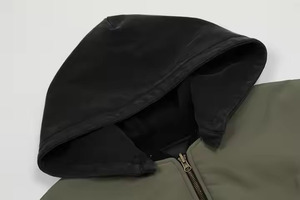 Veste en cuir PU réversible personnalisable pour hommes, col montant surdimensionné respirant brodé en bloc de couleurs, design d'hiver formel - Product Image 4
