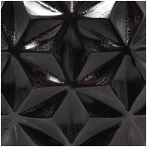 Target World Aluminum Modern Bud Shape with Geometric Pattern <b>Decorative</b> <b>Vase</b> Glossy Black Powder Coating - Product Image 4