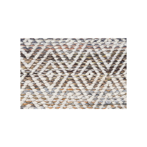 พรมขนสัตว์และใยวิสโคสสีน้ำเงินแบบทอเรียบ ลายเรขาคณิต รุ่น ADWV-13047 สำหรับใช้ในบ้าน - Product Image 3