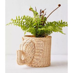 Vente en gros jardinière en rotin tissé à la main paniers pour pots de fleurs décoration de la maison paniers en osier pots pour plantes d'intérieur décoration de table - Product Image 1