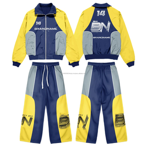 Ensemble de survêtement personnalisé en deux pièces, sweat-shirt et short en molleton 100% coton, survêtement oversize à fermeture éclair pour homme - Product Image 4