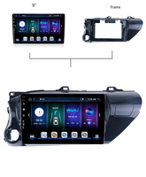 Radio con Navegación Android para Auto Toyota Hilux 2014-2018, Instalación en Marco Hilux con Volante a la Derecha, Reproductor Inalámbrico Car Play y Android Auto
