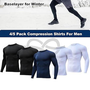 Chemises de compression d'entraînement à manches longues et courtes Rash Guard maillot de corps athlétique Gym Sports Fitness Running Training MMA - Product Image 3