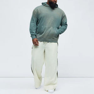 Sudadera con Capucha Fabricada en Fábrica, Estilo Urbano, Media Capucha, Doble Capa, Sudaderas de Alta Calidad con Lavado Ácido - Product Image 2