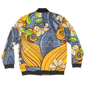 Veste bomber d'hiver pour homme en nylon/polyester écologique, respirante, imperméable, avec logo personnalisé sur le devant, col montant, vente en gros - Product Image 2