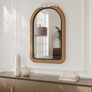 Elegant Rattan <b>Mirror</b> <b>Frame</b> for Modern Rustic Home Decor - Product Image 4