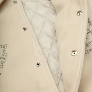 Chaqueta para hombre hecha a medida con cuello levantado y mangas largas estilo Lettermen cómodo a la venta - Product Image 5