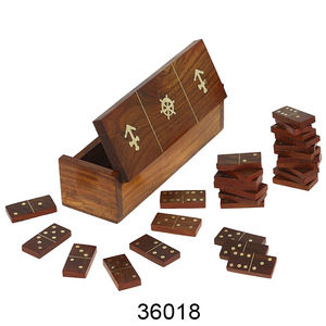 Meilleure collection de jeux de dominos en bois fabriqués à la main ensemble de dominos en bois massif intérieur jouant à des jeux en bois fabricants et fournisseur - Product Image 2