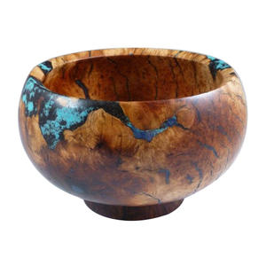 Tazón de madera decorativo curvo a mano redondeado de diseño atractivo, artículos de mesa de Hotel para el hogar, accesorios de decoración, cuenco para servidor de ensalada - Product Image 5