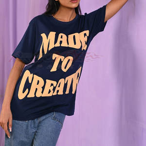 Camiseta con estampado gráfico de gran tamaño para mujer con diseño atrevido y comodidad durante todo el día, Camiseta con estampado de algodón suave para mujer - Product Image 5