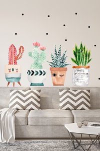 ที่มีคุณภาพดีราคาไม่แพงน่ารัก Cacti ตกแต่งกันน้ำเด็กห้องนั่งเล่นผนังสติกเกอร์ - Product Image 2