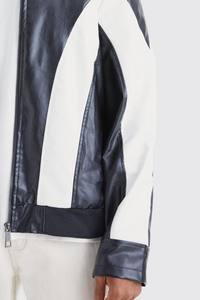 แจ็กเก็ตบอมเบอร์หนังวัวแท้สำหรับผู้ชายแจ็คเก็ตหนังแท้สีดำและสีขาวสำหรับผู้ชายแจ็คเก็ตหนังวัวสไตล์พรีเมี่ยมสำหรับผู้ชาย - Product Image 6